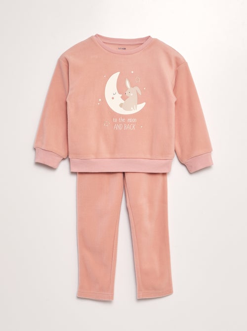 Conjunto de pijama polar t-shirt + calças - 2 peças - Kiabi