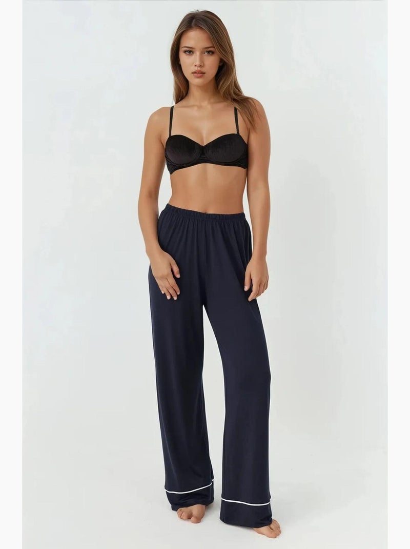 Conjunto de pijama relaxed fit de manga comprida com toque extra macio e colarinho de camisa hiccup Azul-marinho - Kiabi