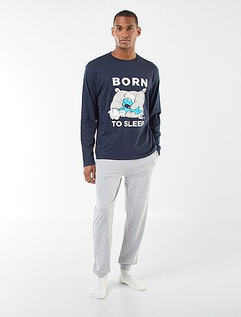 Conjunto de pijama 'Schtroumpf' em algodão