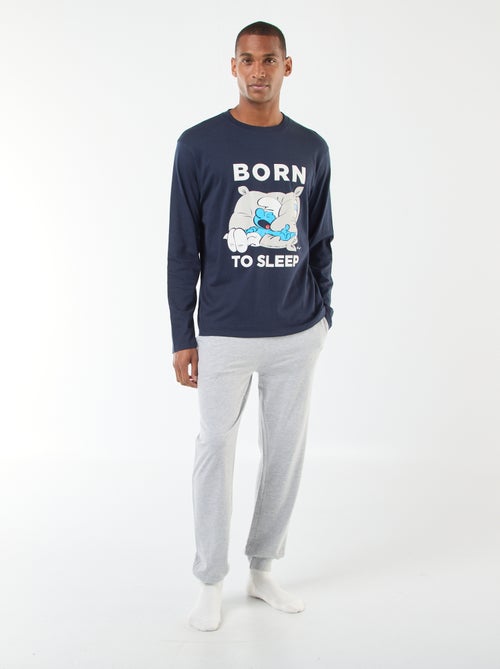 Conjunto de pijama 'Schtroumpf' em algodão - Kiabi