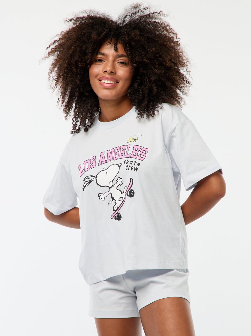Conjunto de pijama 'Snoopy' - 2 peças AZUL - Kiabi