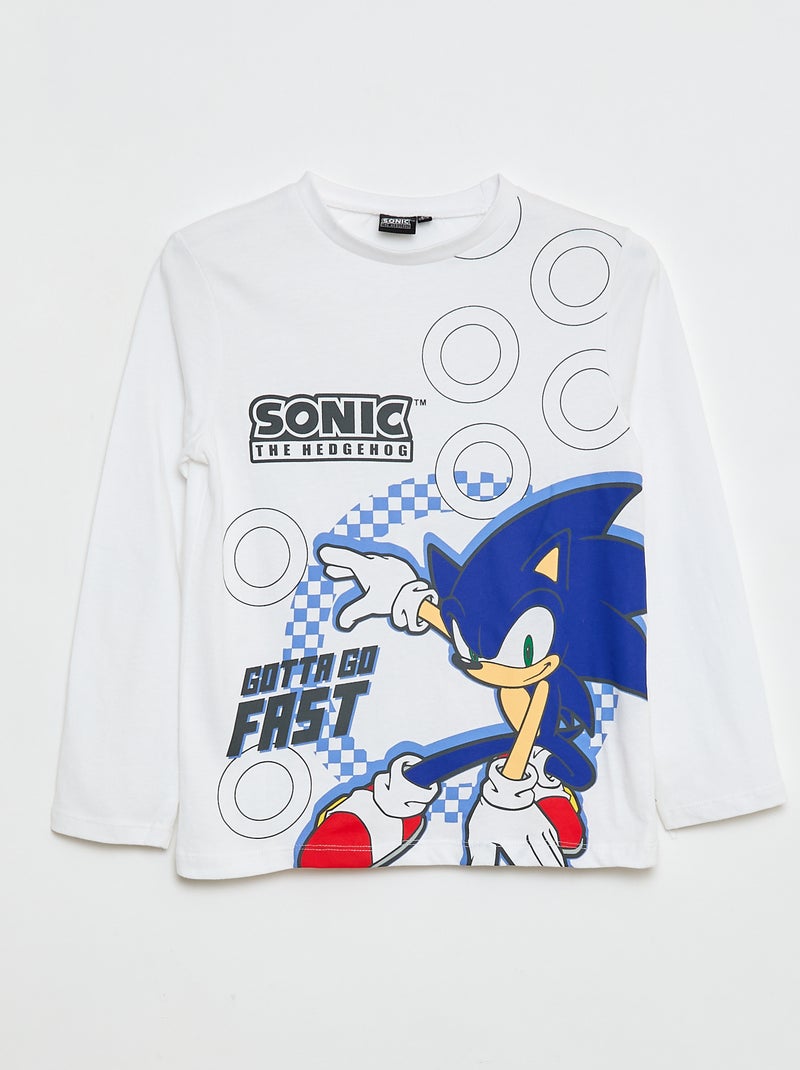 Conjunto de pijama 'Sonic' em algodão Branco - Kiabi