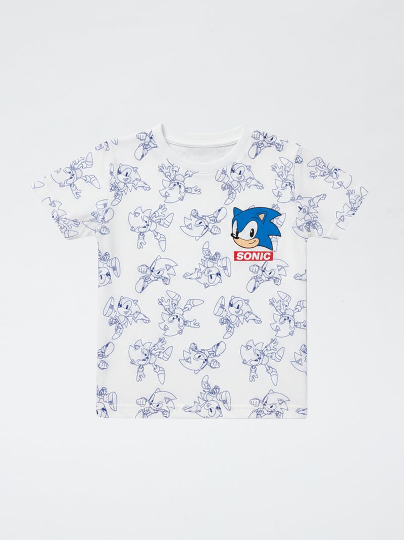 Conjunto de pijama 'Sonic' em algodão Branco - Kiabi