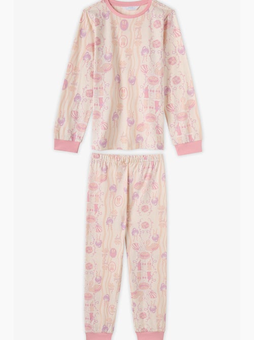 Conjunto de pijama starlit friends em algodão, manga comprida, menina penti - Kiabi