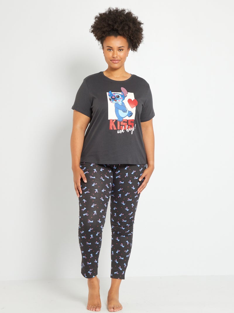 Conjunto de pijama 'Stitch' PRETO - Kiabi