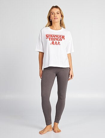 Conjunto de pijama 'Stranger Things' t-shirt + leggings - 2 peças