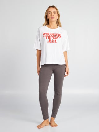 Conjunto de pijama 'Stranger Things' t-shirt + leggings - 2 peças