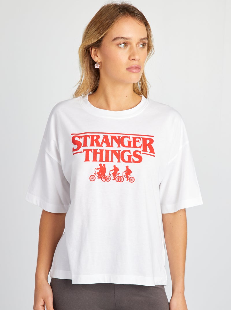 Conjunto de pijama 'Stranger Things' t-shirt + leggings - 2 peças BRANCO - Kiabi