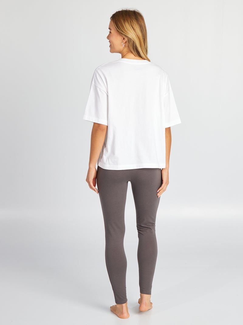 Conjunto de pijama 'Stranger Things' t-shirt + leggings - 2 peças BRANCO - Kiabi
