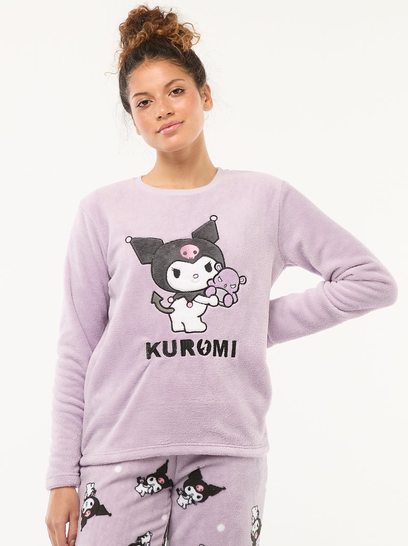 Conjunto de pijama suave 'Kuromi' Violeta - Kiabi