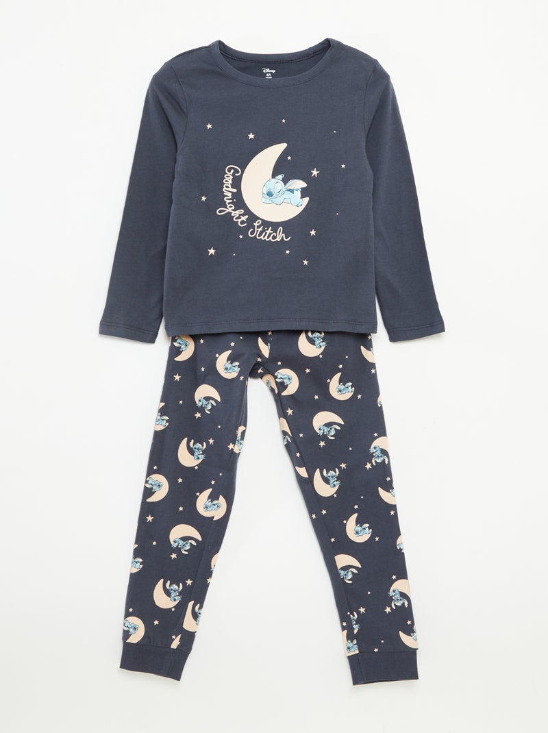 Conjunto de pijama t-shirt + calças  - 2 peças Azul - Kiabi