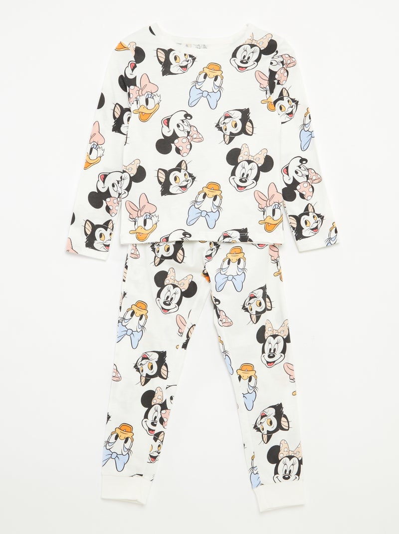 Conjunto de pijama t-shirt + calças  - 2 peças Branco - Kiabi