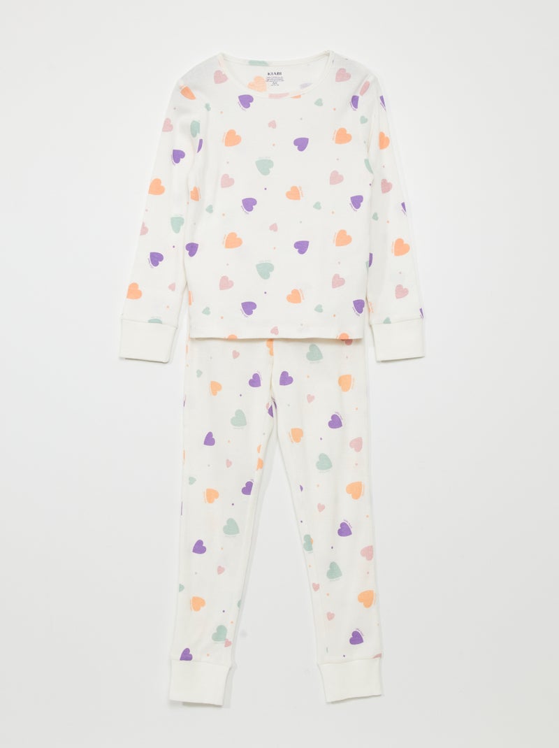 Conjunto de pijama t-shirt + calças - 2 peças ROSA - Kiabi