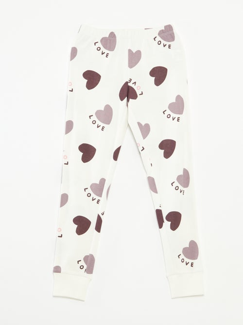 Conjunto de pijama t-shirt + calças  -  2 peças - Kiabi