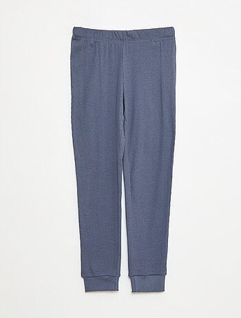 Conjunto de pijama t-shirt + calças caneladas - 2 peças