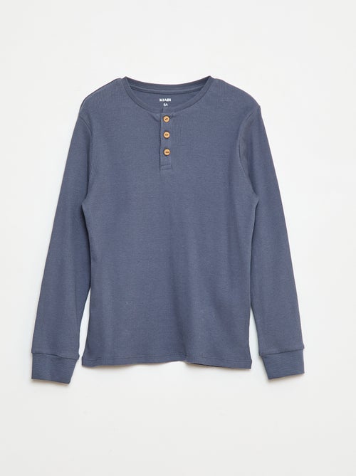 Conjunto de pijama t-shirt + calças caneladas - 2 peças - Kiabi