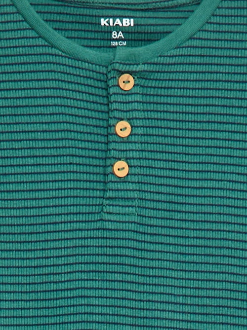 Conjunto de pijama t-shirt + calças caneladas - 2 peças - Kiabi