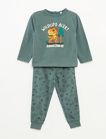 Conjunto de pijama t-shirt + calças 'Jurassic Park' - 2 peças