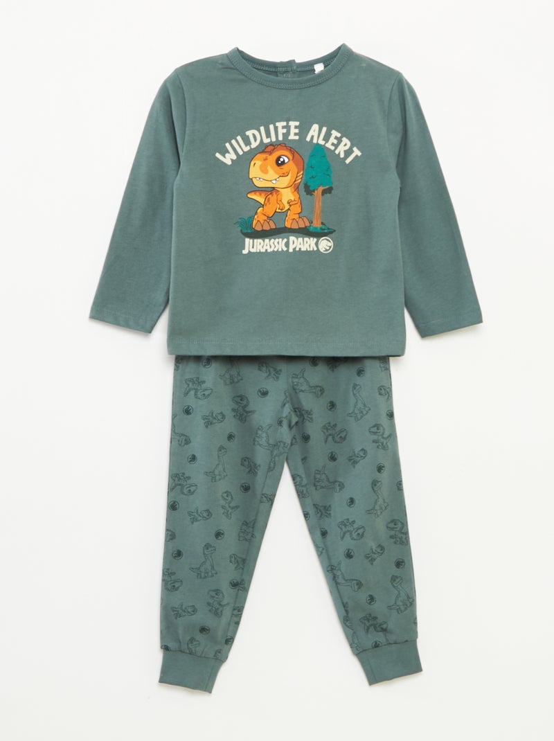 Conjunto de pijama t-shirt + calças 'Jurassic Park' - 2 peças Verde - Kiabi