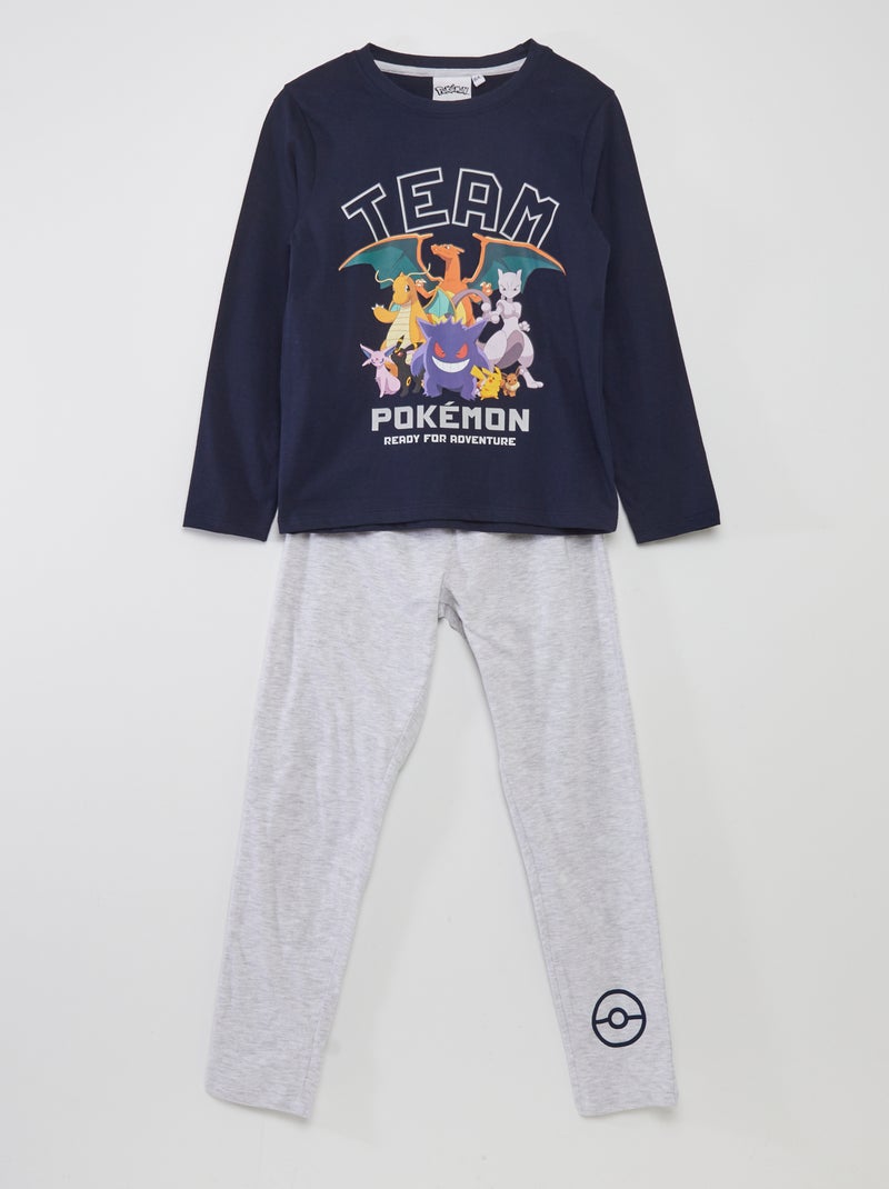 Conjunto de pijama t-shirt + calças 'Pokémon' - 2 peças AZUL - Kiabi