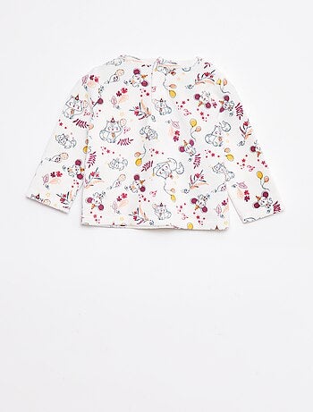 Conjunto de pijama t-shirt + calças polares - 2 peças