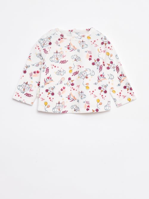 Conjunto de pijama t-shirt + calças polares - 2 peças - Kiabi