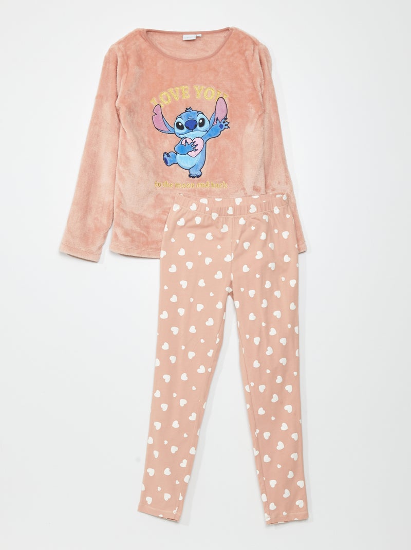 Conjunto de pijama t-shirt + calças 'Stitch' - 2 peças ROSA - Kiabi
