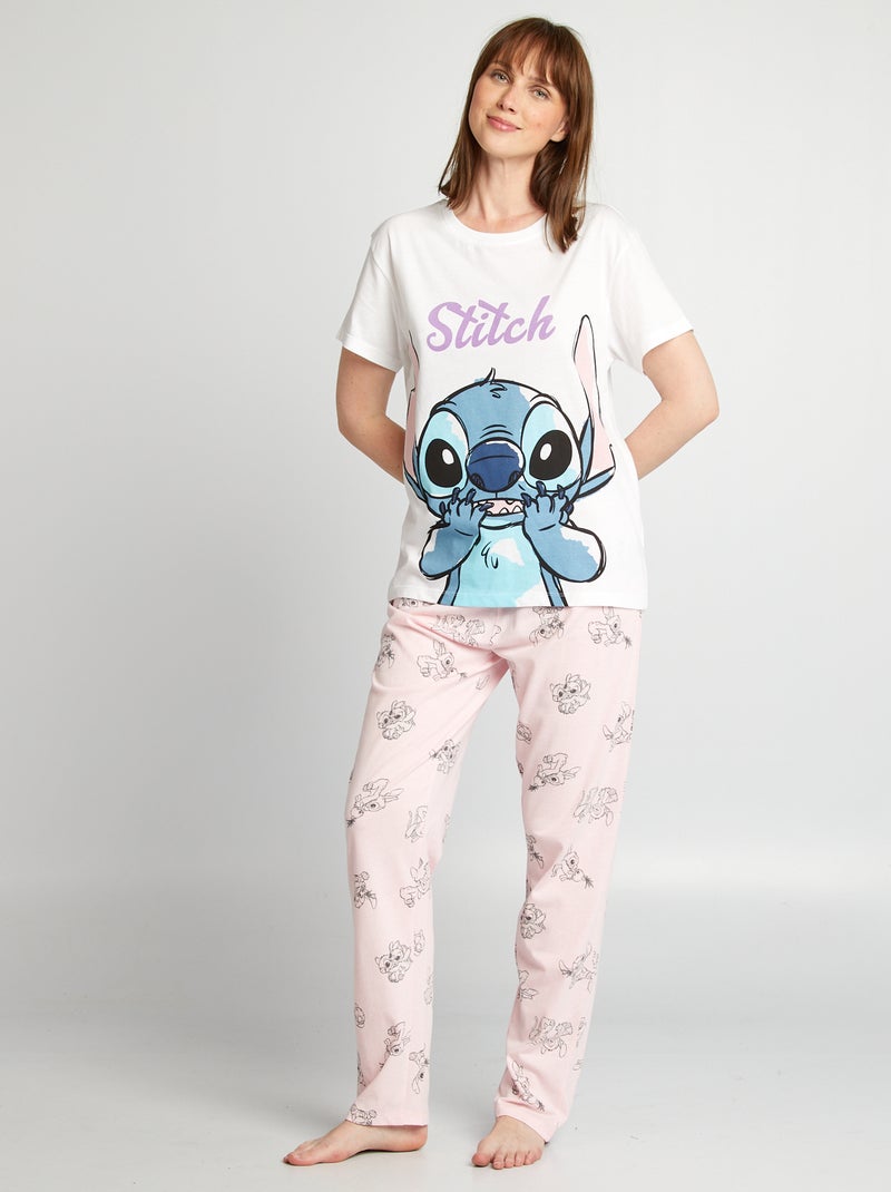 Conjunto de pijama t-shirt + calças 'Stitch' 'Disney' - 2 peças ROSA - Kiabi