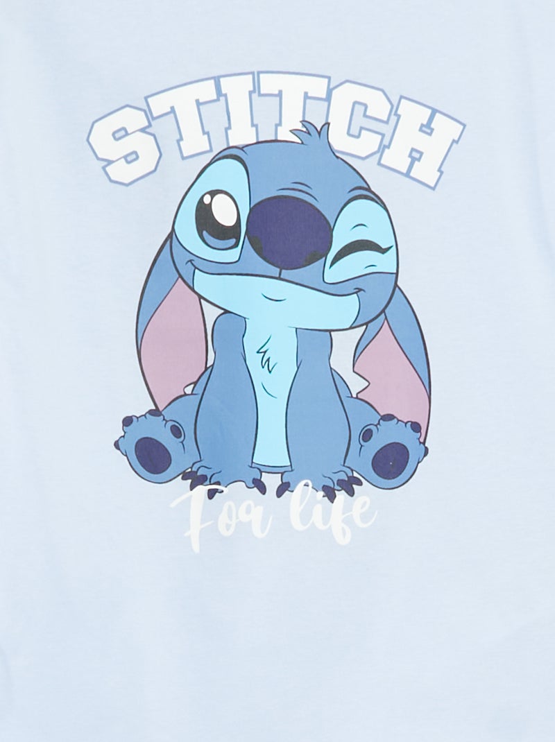 Conjunto de pijama t-shirt + calças 'Stitch' 'Disney' Azul - Kiabi