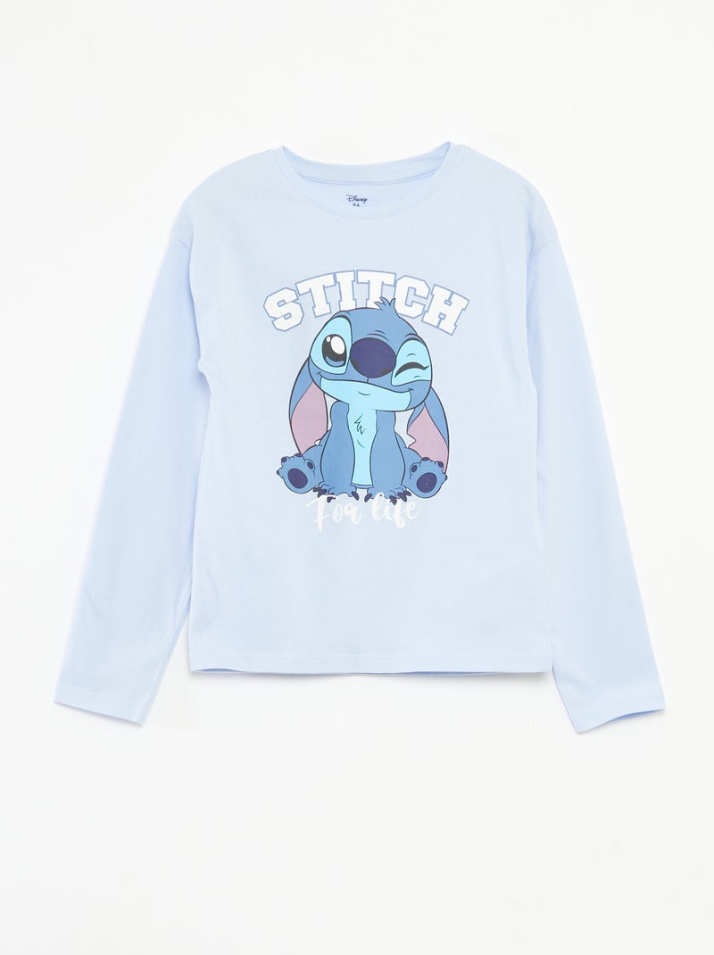 Conjunto de pijama t-shirt + calças 'Stitch' 'Disney' Azul - Kiabi