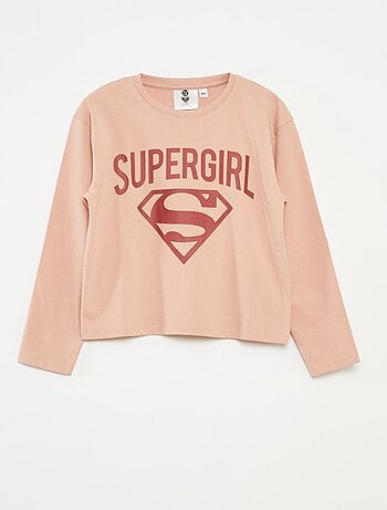 Conjunto de pijama t-shirt + calças 'Supergirl' da 'DC Comics' - 2 peças