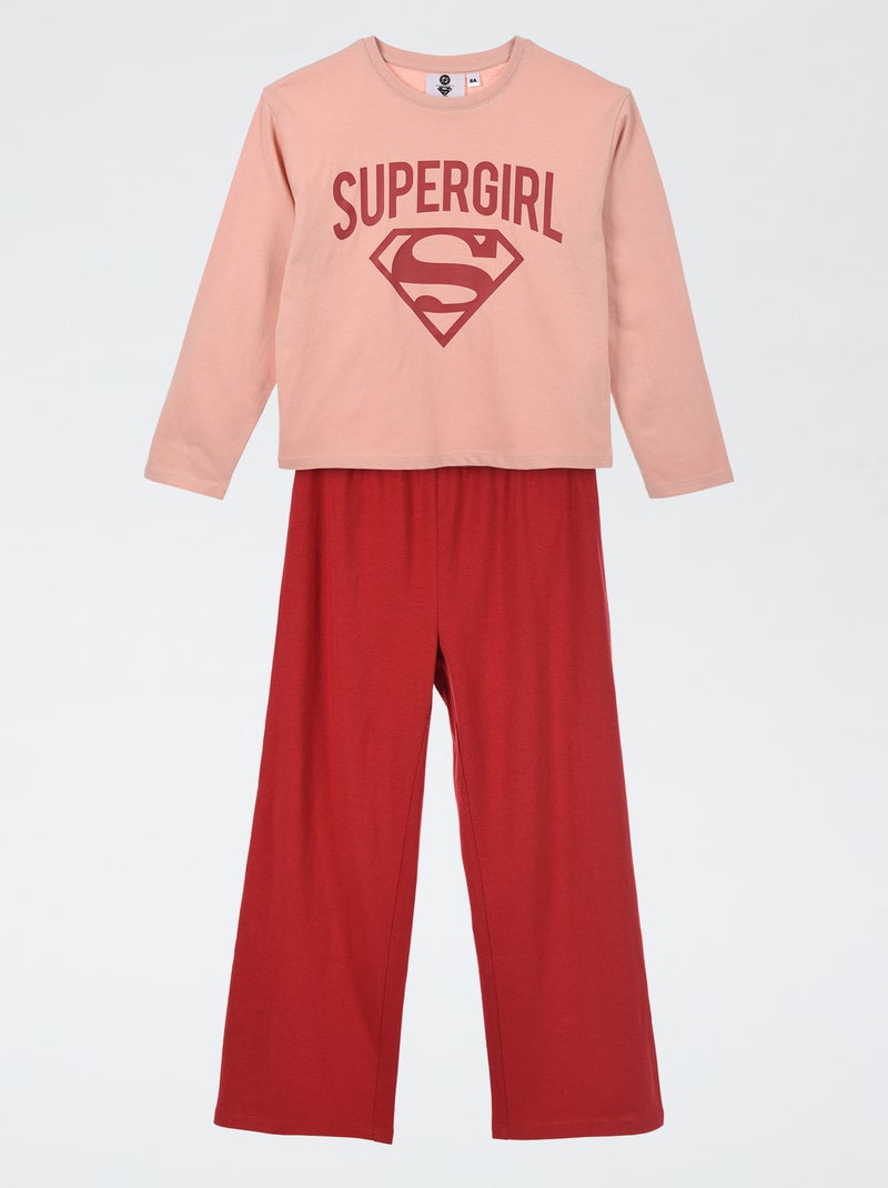 Conjunto de pijama t-shirt + calças 'Supergirl' da 'DC Comics' - 2 peças Rosa - Kiabi