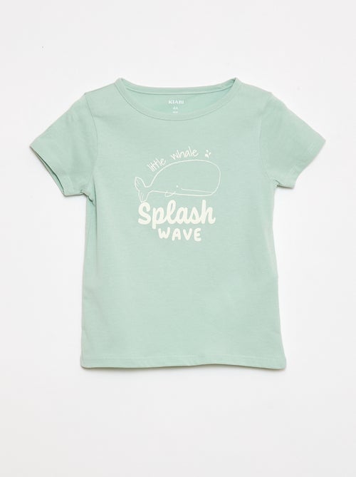 Conjunto de pijama t-shirt + calções - 2 peças - Kiabi