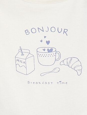 Conjunto de pijama t-shirt + calções - 2 peças