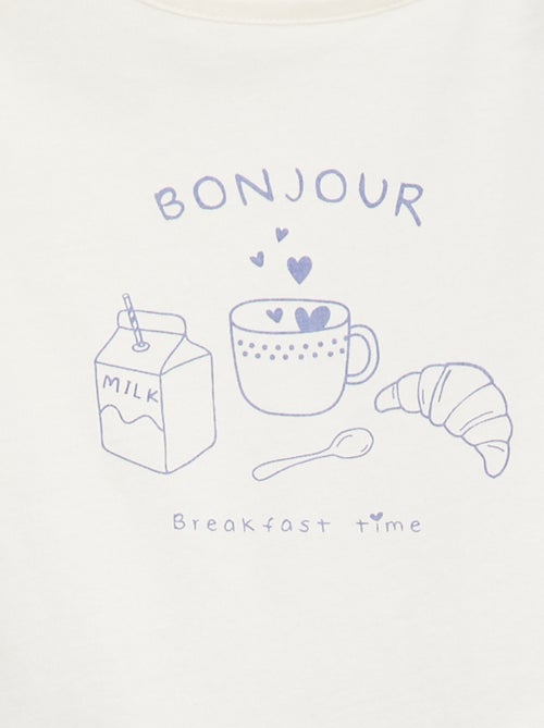 Conjunto de pijama t-shirt + calções - 2 peças - Kiabi