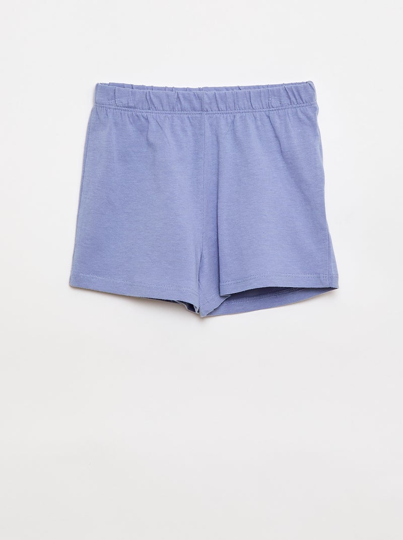 Conjunto de pijama t-shirt + calções - 2 peças Branco - Kiabi