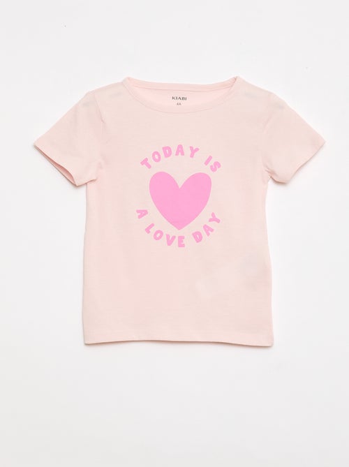 Conjunto de pijama t-shirt + calções - 2 peças - Kiabi