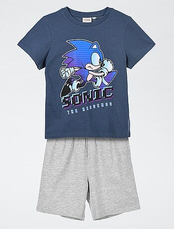 Conjunto de pijama t-shirt + calções 'Sonic' 'SEGA' - 2 peças