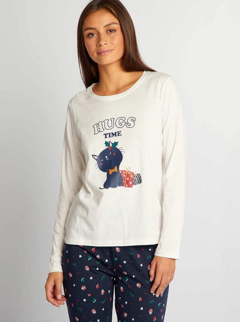 HUGO Linked Pijama T-Shirt Para Hombre - 95% Algodón Y 5% Elastano, Cuello Redondo, Lavable A Máquina