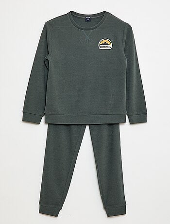 Conjunto de pijama top + calças de moletom