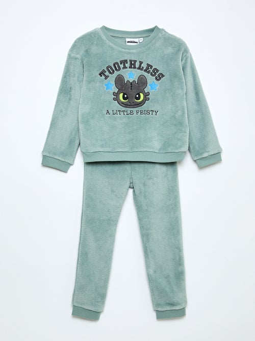 Conjunto de pijama 'Universal' 'Dragão' em polar - Kiabi