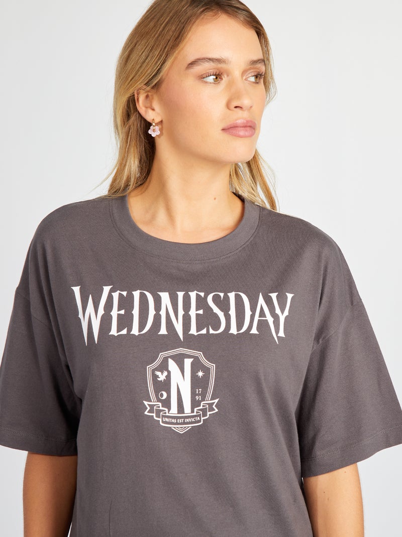Conjunto de pijama 'Wednesday' t-shirt + calças - 2 peças CINZA - Kiabi