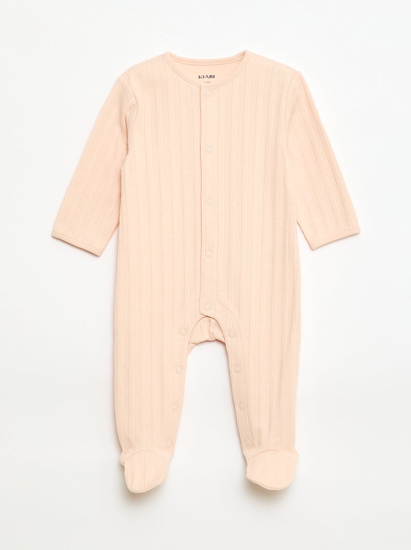 Conjunto de pijamas com pés Branco - Kiabi
