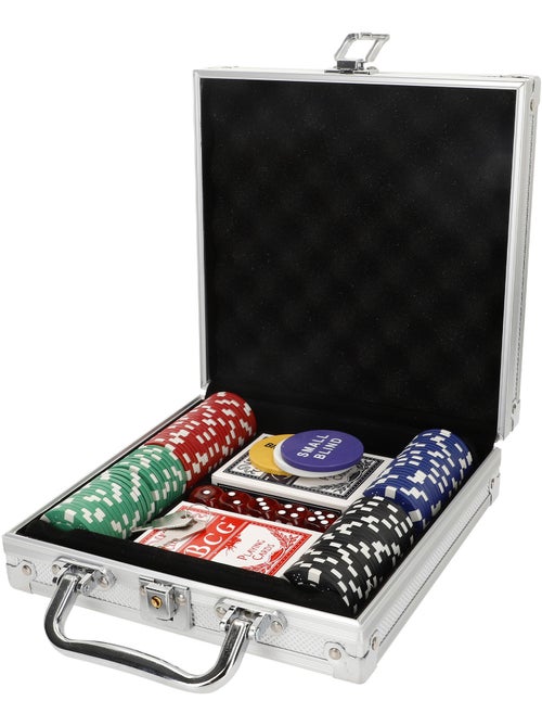 Conjunto de pôquer texas hold'em com 110 peças e estojo cb games - Kiabi