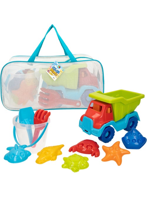 Conjunto de praia caminhão com acessórios color beach - Kiabi Conjunto de praia caminhão com acessórios color beach - Kiabi