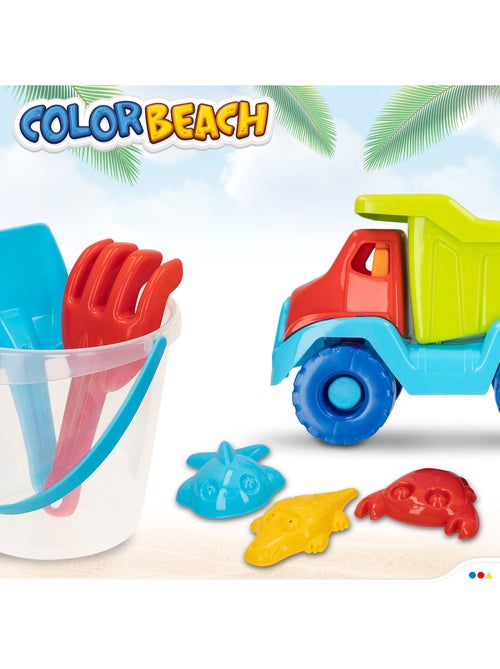 Conjunto de praia caminhão com acessórios color beach - Kiabi Conjunto de praia caminhão com acessórios color beach - Kiabi