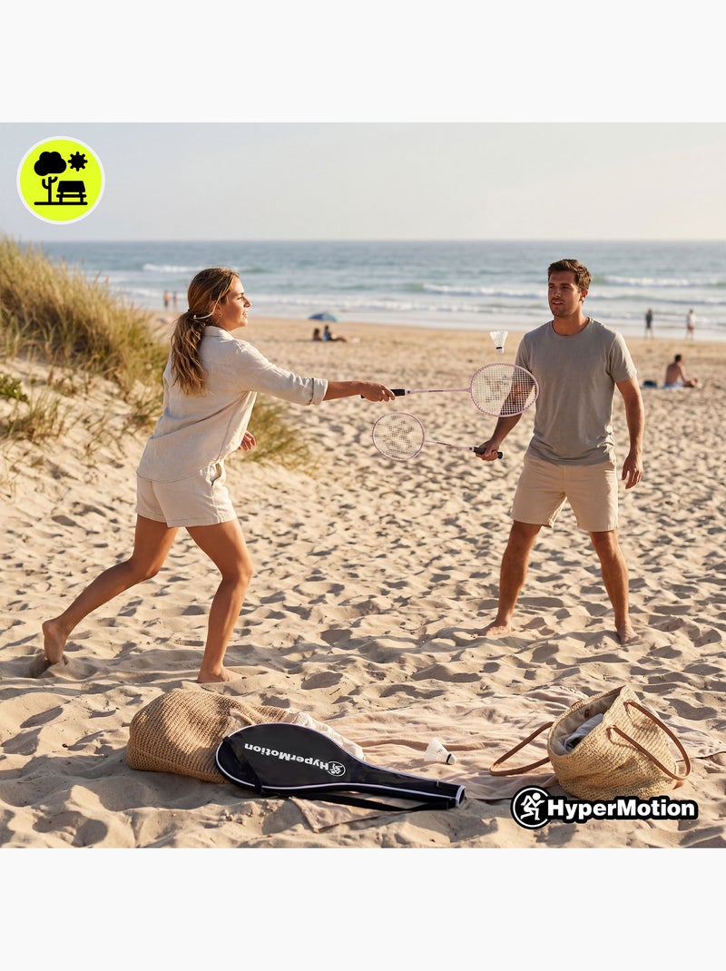Conjunto de raquetes de badminton hypermotion – 2 raquetes + bolsa Rosa - Kiabi