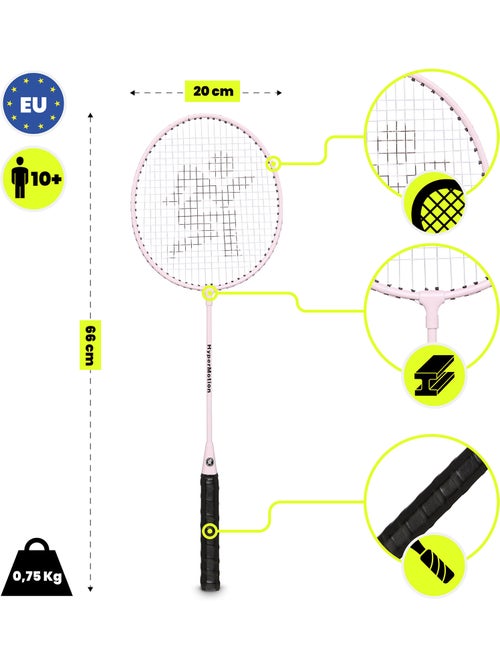 Conjunto de raquetes de badminton hypermotion – 2 raquetes + bolsa - Kiabi
