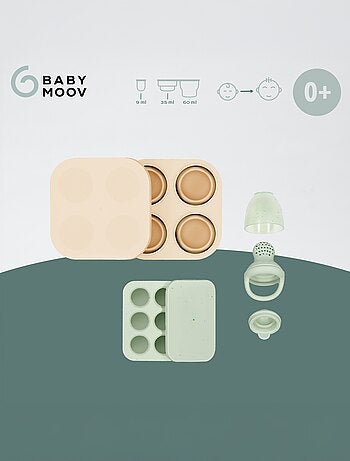 Conjunto de recipientes e mordedor em silicone