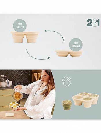 Conjunto de recipientes e mordedor em silicone